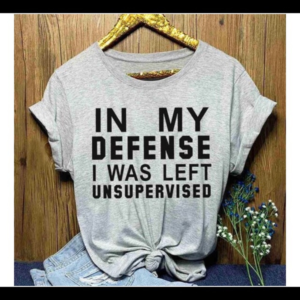 “In My Defense” Plus Tee - Picture 1 of 2